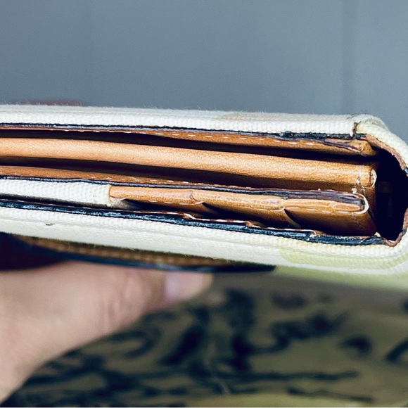 Bally Canvas Long Wallet with Leather Snap - Picture 10 of 13